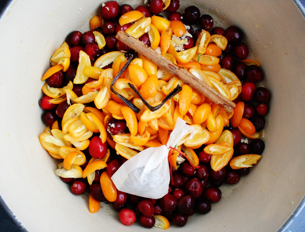 kumquat cranberry compote sweetened with honey {wholly rooted}