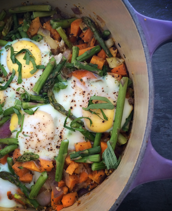 One pot wonder breakfast. Sweet Potato Egg Bake. {wholly rooted}