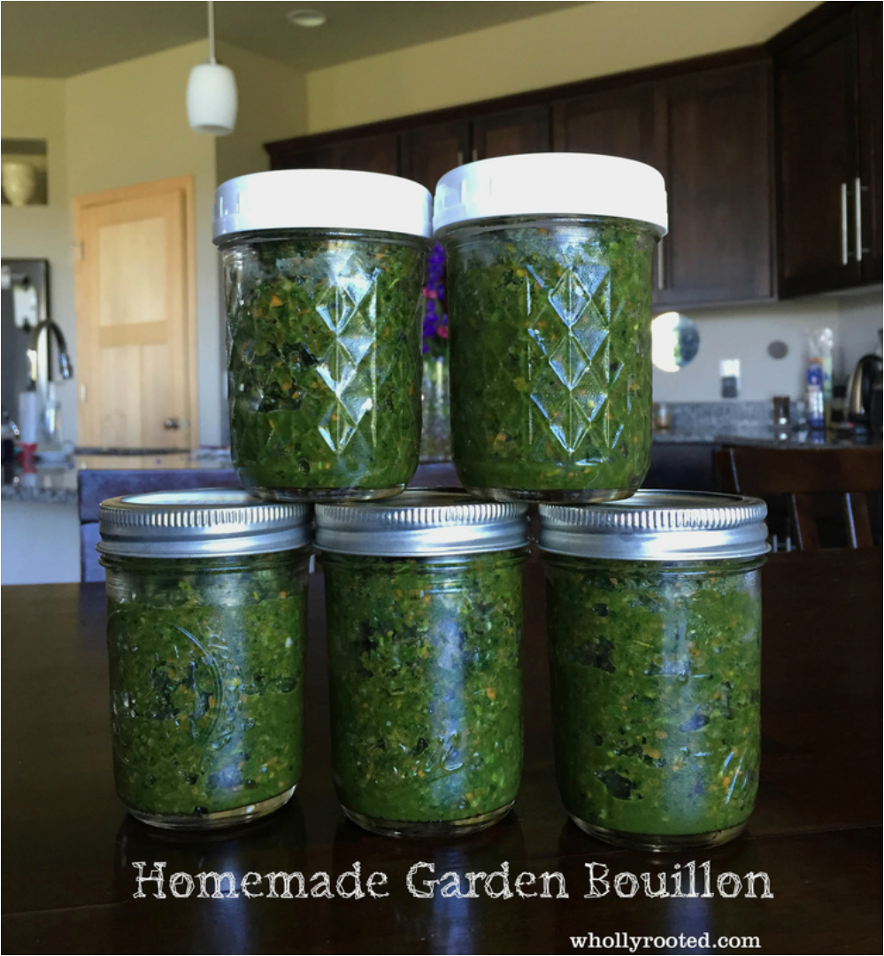 whollyrooted.com homemade bouillon from the garden