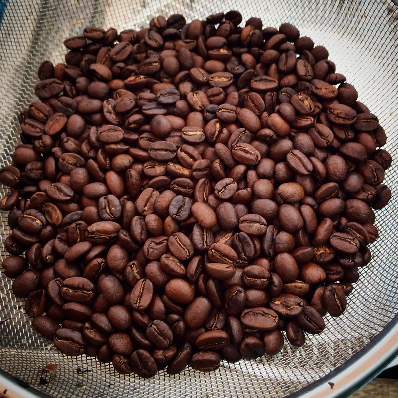 Home roasting coffee beans {wholly rooted}